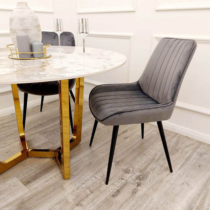 Dido Velvet Dining Chair - Smartshopper-uk