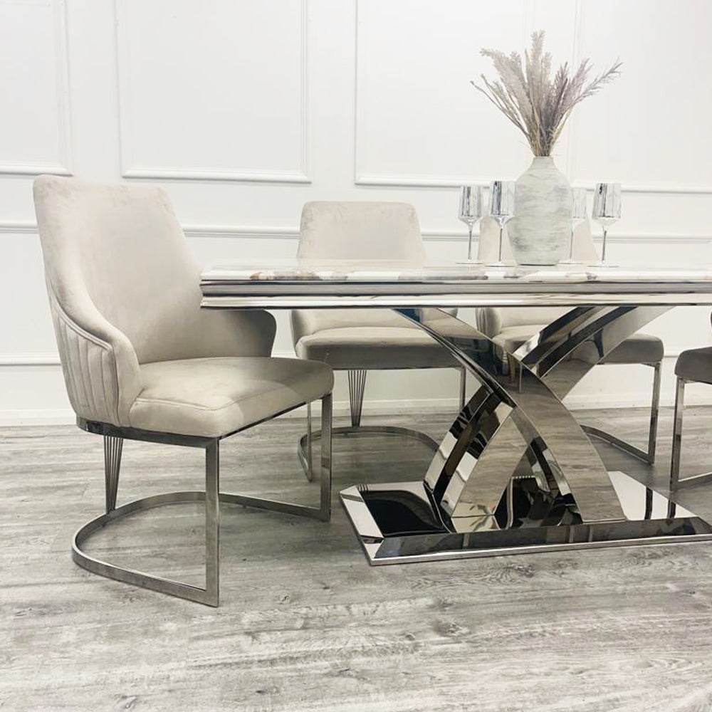 Chelmsford Velvet Dining Chair - Smartshopper-uk