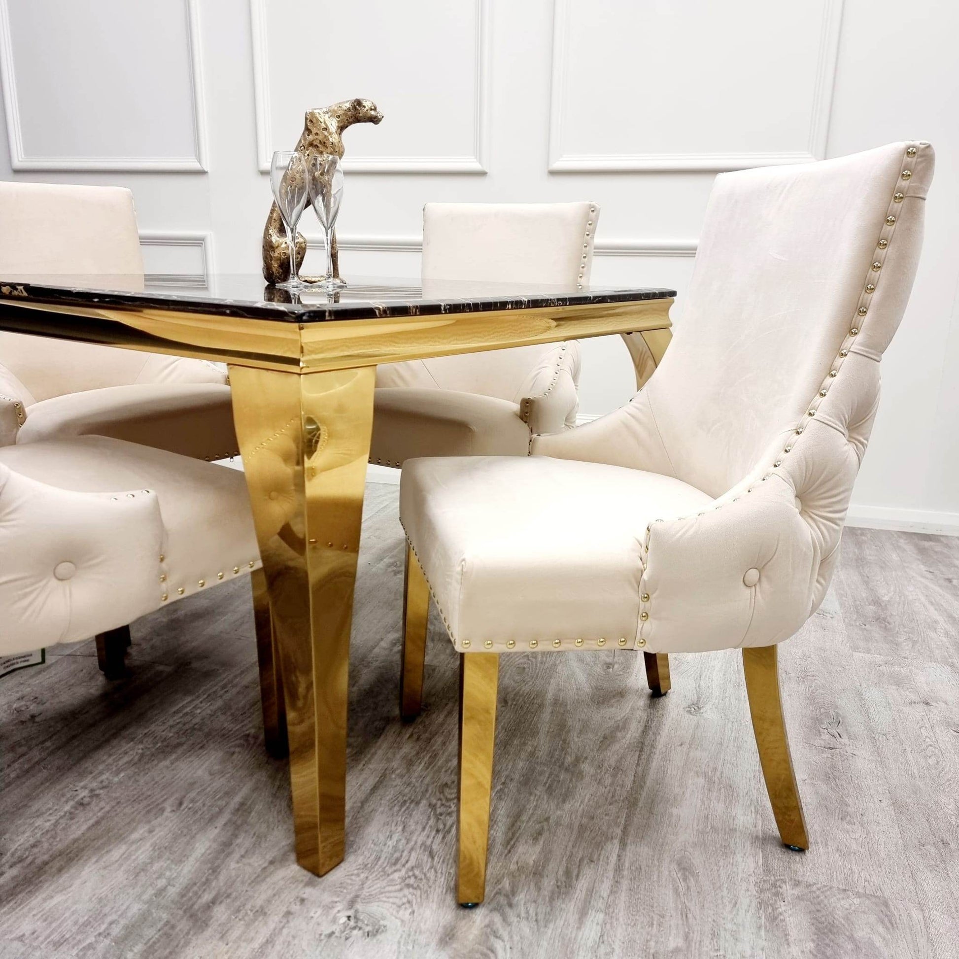 Kensington Dining Chair Gold Legs - Smartshopper-uk
