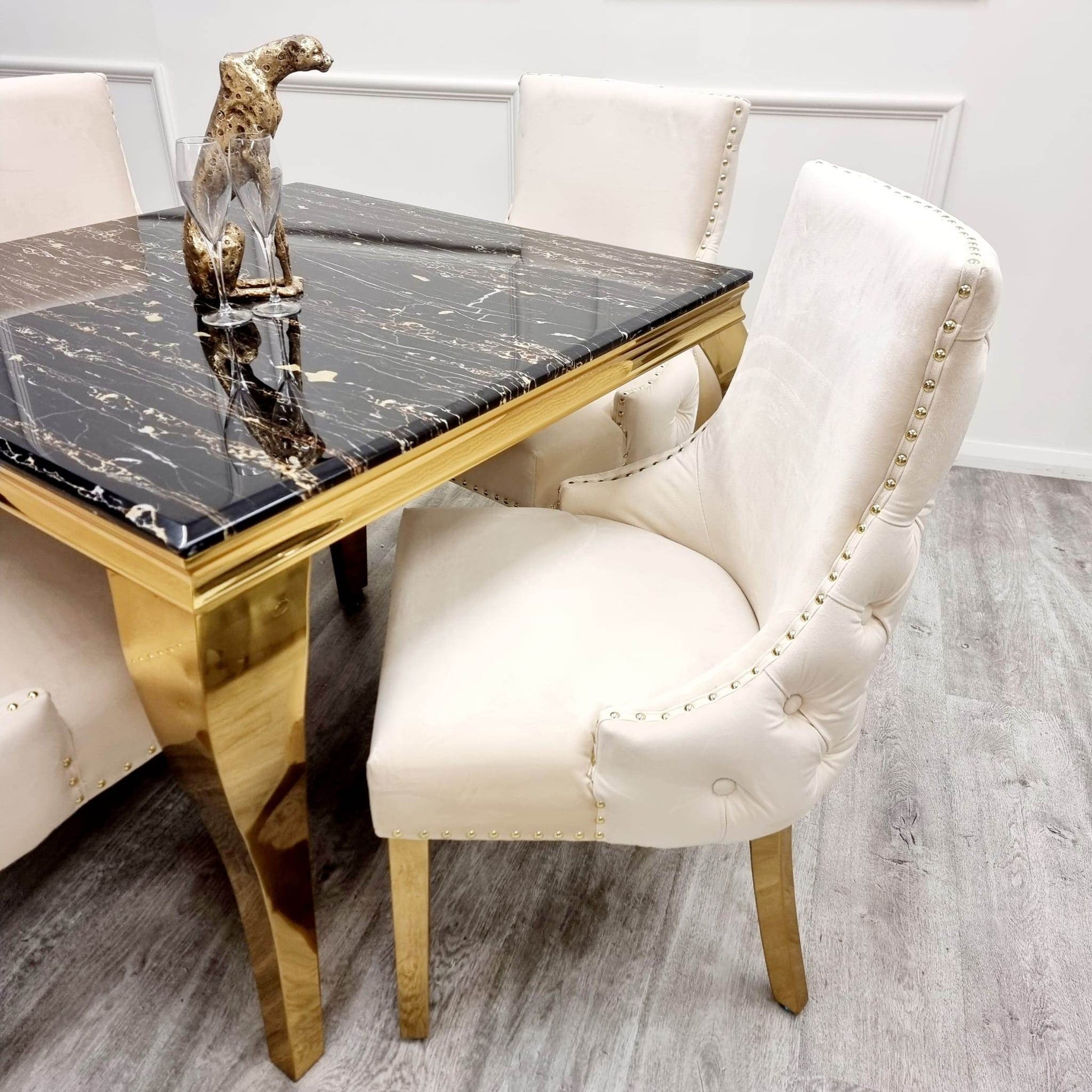 Kensington Dining Chair Gold Legs - Smartshopper-uk