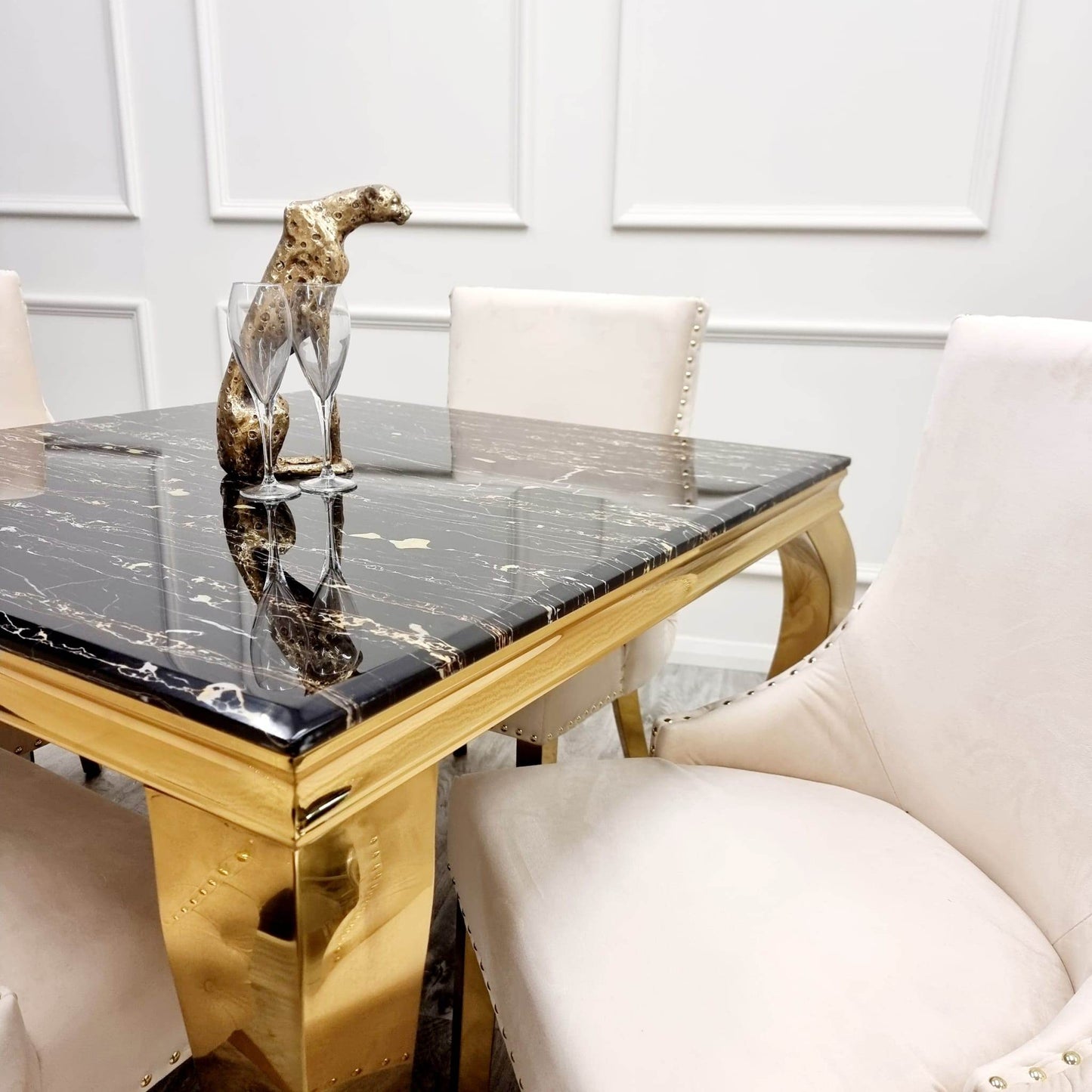 Kensington Dining Chair Gold Legs - Smartshopper-uk