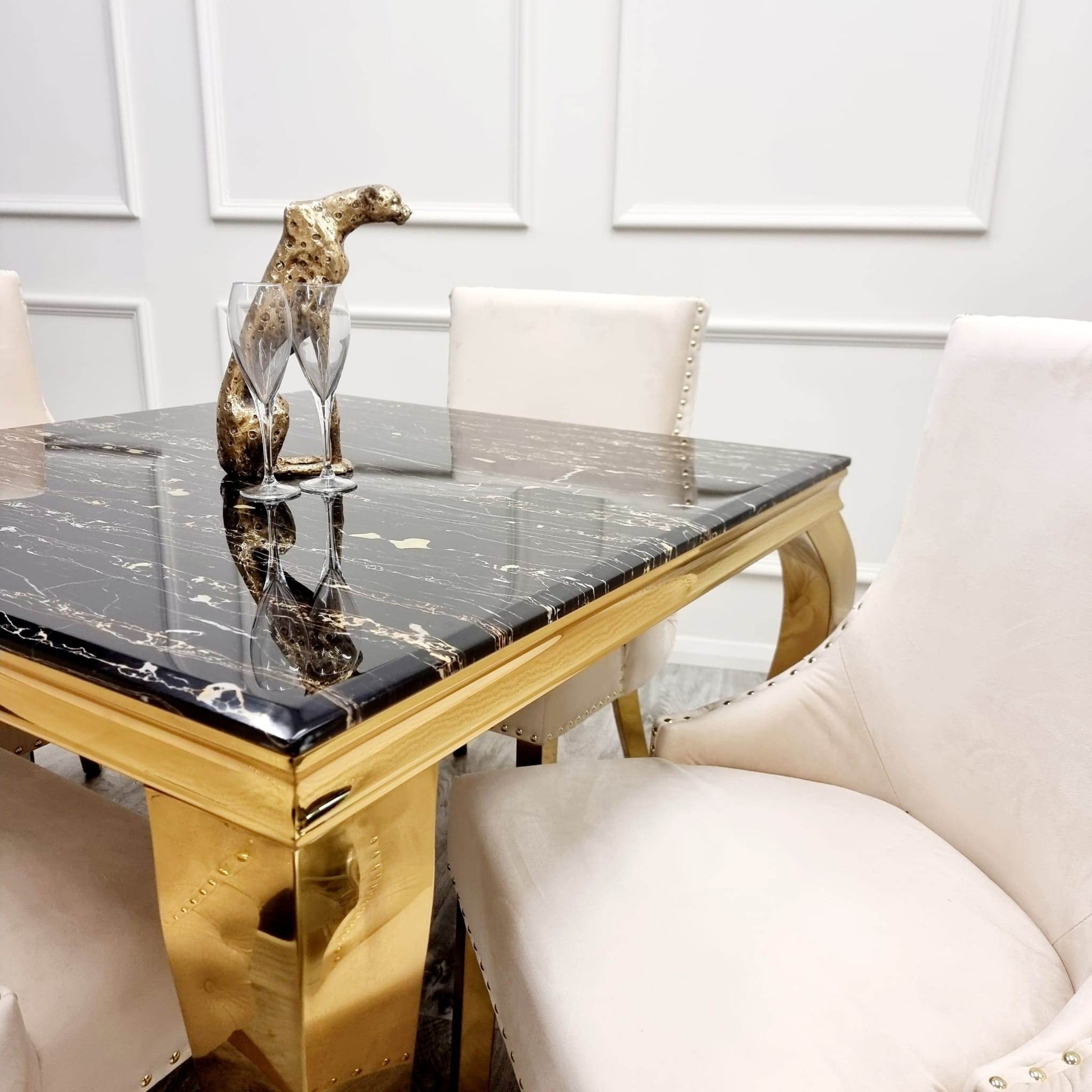 Kensington Dining Chair Gold Legs - Smartshopper-uk