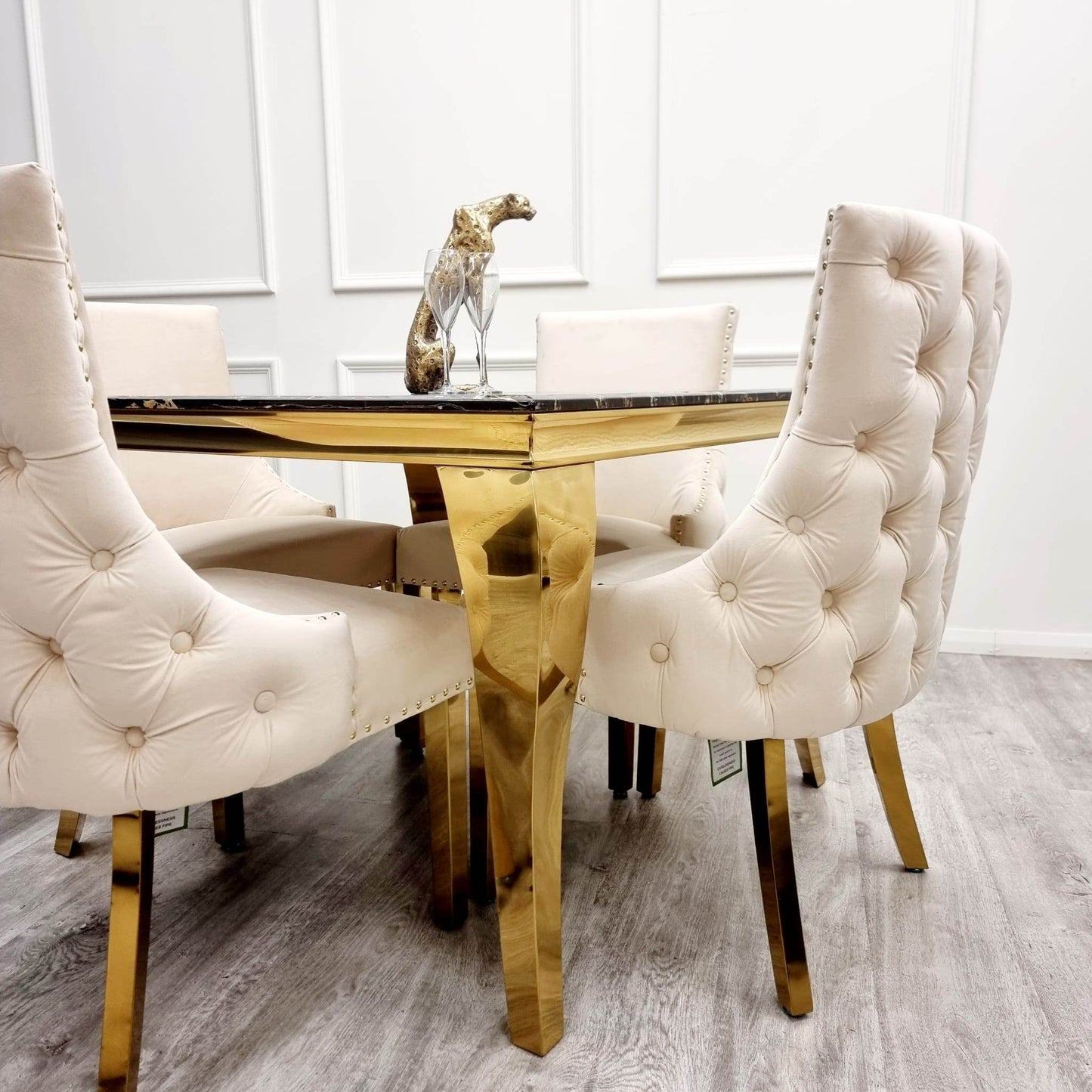 Kensington Dining Chair Gold Legs - Smartshopper-uk