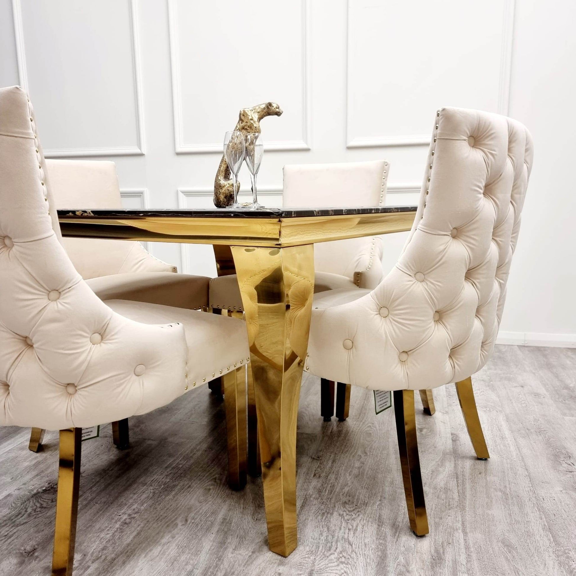 Kensington Dining Chair Gold Legs - Smartshopper-uk