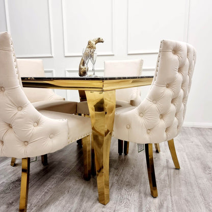 Kensington Dining Chair Gold Legs - Smartshopper-uk