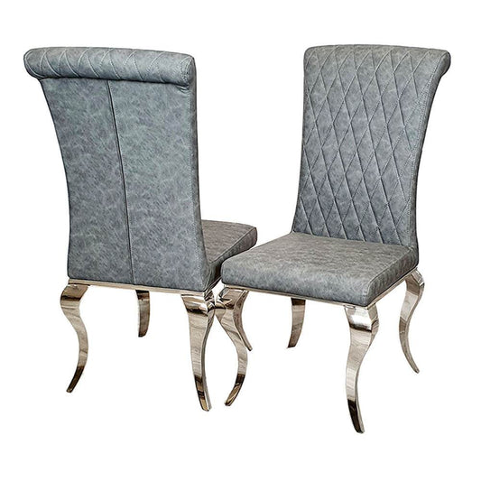 Nicole Dining Chair ALL COLOURS with Plain Back, Line & Cross Stitch - Smartshopper-uk