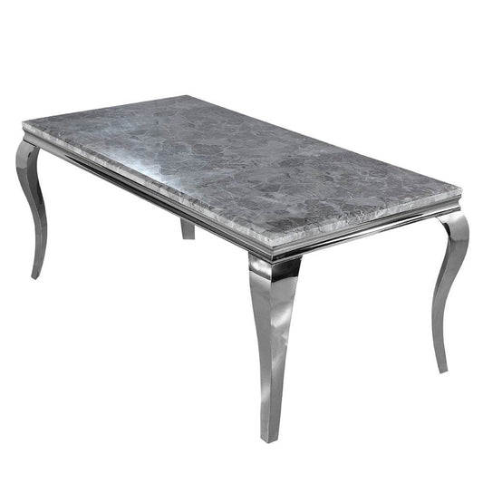 Louis Chrome Dining Table - Smartshopper-uk