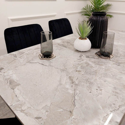 Titus 1.4 Black Dining Table with Sintered Stone Top - Smartshopper-uk