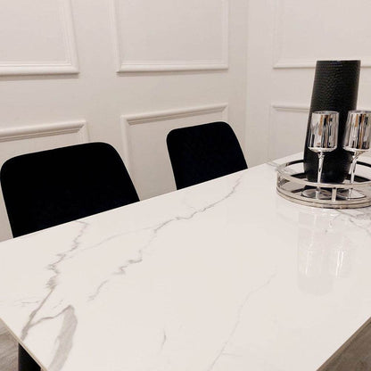 Titus 1.4 Black Dining Table with Sintered Stone Top - Smartshopper-uk