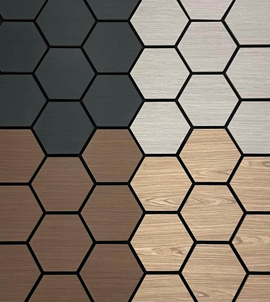 Hexagon Wood Acoustic Wall Panels - Smartshopper-uk