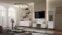 Atlantis Matte White Tall Display Cabinet - Elegant Storage Solution for Modern Homes - UK Luxury Furniture