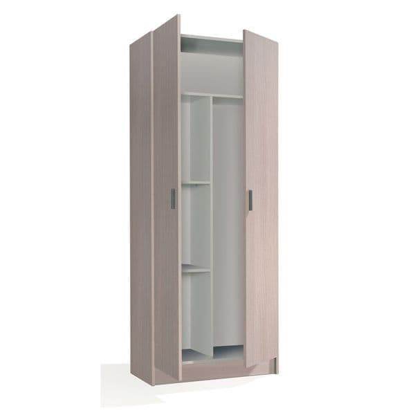 Multi-Tall Oak Effect 2-Door Utility Universal Storage Cupboard - 3292 - UK Luxury Furniture