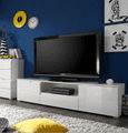 Santino White High Gloss TV Cabinet S9 - Modern Entertainment Unit with Storage - UK Luxury Furniture