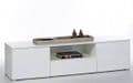 Santino White High Gloss TV Cabinet S9 - Modern Entertainment Unit with Storage - UK Luxury Furniture