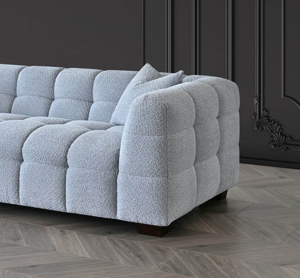 Tribeca Sofa Range in Pearl Boucle Fabric - Smartshopper-uk