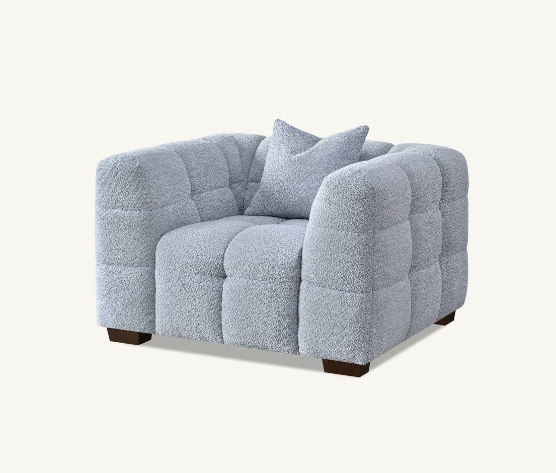Tribeca Sofa Range in Pearl Boucle Fabric - Smartshopper-uk
