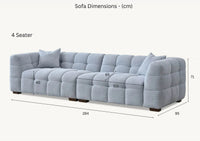Tribeca Sofa Range in Pearl Boucle Fabric - Smartshopper-uk