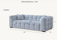 Tribeca Sofa Range in Pearl Boucle Fabric - Smartshopper-uk