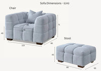 Tribeca Sofa Range in Pearl Boucle Fabric - Smartshopper-uk