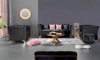 Venice Sofa Sets in Luxury Black Velvet - Smartshopper-uk