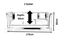 Venice Sofa Sets in Luxury Black Velvet - Smartshopper-uk