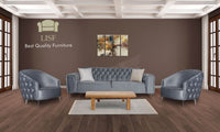 VERONA Sofa sets in Light Grey Velvet - Smartshopper-uk