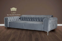 VERONA Sofa sets in Light Grey Velvet - Smartshopper-uk