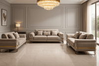 Tokyo Modern Sofa Set in Luxury Cream Velvet - Smartshopper-uk