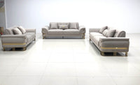 Tokyo Modern Sofa Set in Luxury Cream Velvet - Smartshopper-uk