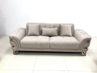 Tokyo Modern Sofa Set in Luxury Cream Velvet - Smartshopper-uk