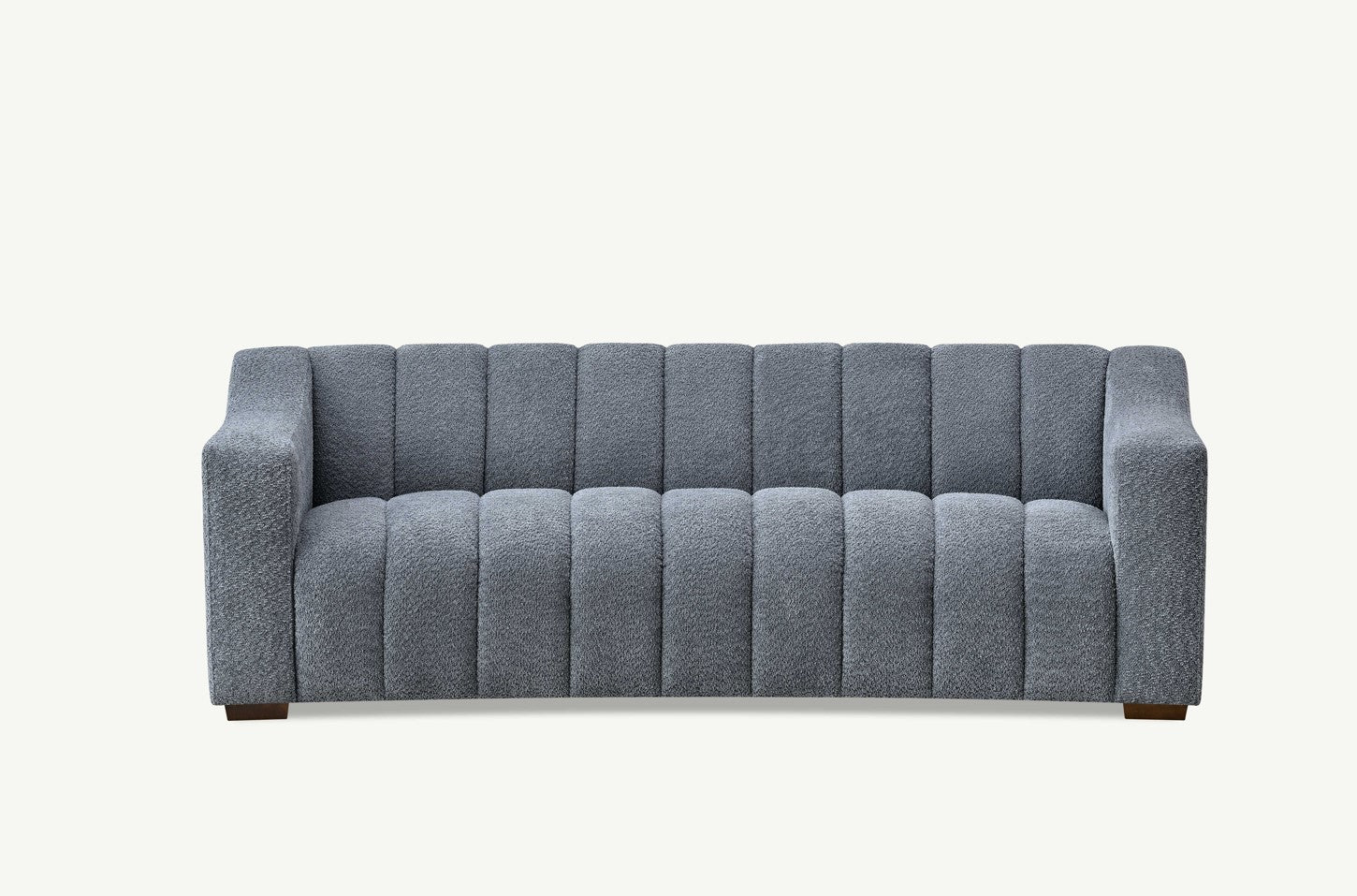 Aluxo Astoria 3 Seater Sofa in Iron Boucle Fabric - UK Luxury FurnitureAluxo Astoria 3 Seater Sofa in Iron Boucle FabricSofasAluxoUK Luxury Furniture8746763183897150952736538971Front view of the Aluxo Astoria 3 Seater Sofa in Iron Boucle Fabric, showcasing its contemporary Chesterfield - inspired silhouette and luxurious fabric, making it a statement piece in modern luxury furniture.