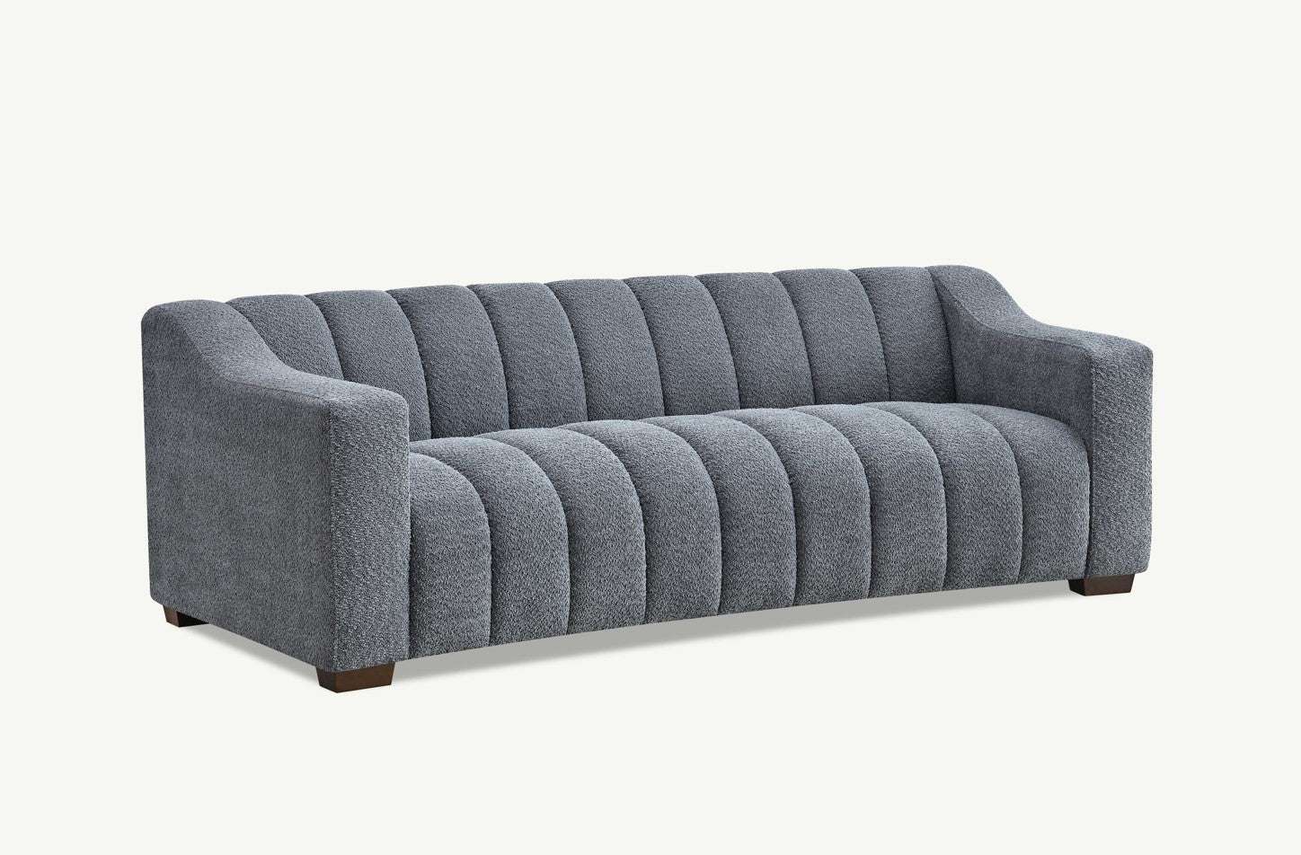 Aluxo Astoria 3 Seater Sofa in Iron Boucle Fabric - UK Luxury FurnitureAluxo Astoria 3 Seater Sofa in Iron Boucle FabricSofasAluxoUK Luxury Furniture8746763183897150952736538971Front - side angle of the Aluxo Astoria 3 Seater Sofa in Iron Boucle Fabric, displaying its striking design with soft curves and luxurious finish. A stunning centerpiece for elegant interiors. Luxury Furniture.