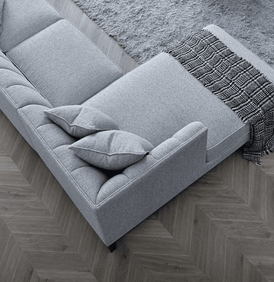 Aluxo Cooper Left Hand Corner Sofa - Premium Dolphin Boucle Fabric, Mid-Century Modern Design - UK Luxury Furniture