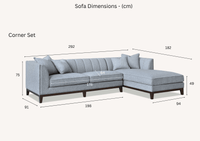 Aluxo Cooper Right Hand Corner Sofa In Dolphin Boucle - Mid Century Modern Comfort & Style - UK Luxury Furniture