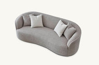 Luxurious Nolita Boucle Teddy 3-Seater Sofa & Accent Chair - Organic Curved Design in Neutral Colours - UK Luxury Furniture