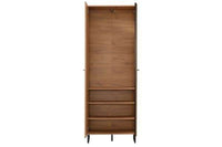 Sorrento Oak Effect Tall Slim 2 Door Wardrobe by Amos Mann Furniture - UK Luxury Furniture