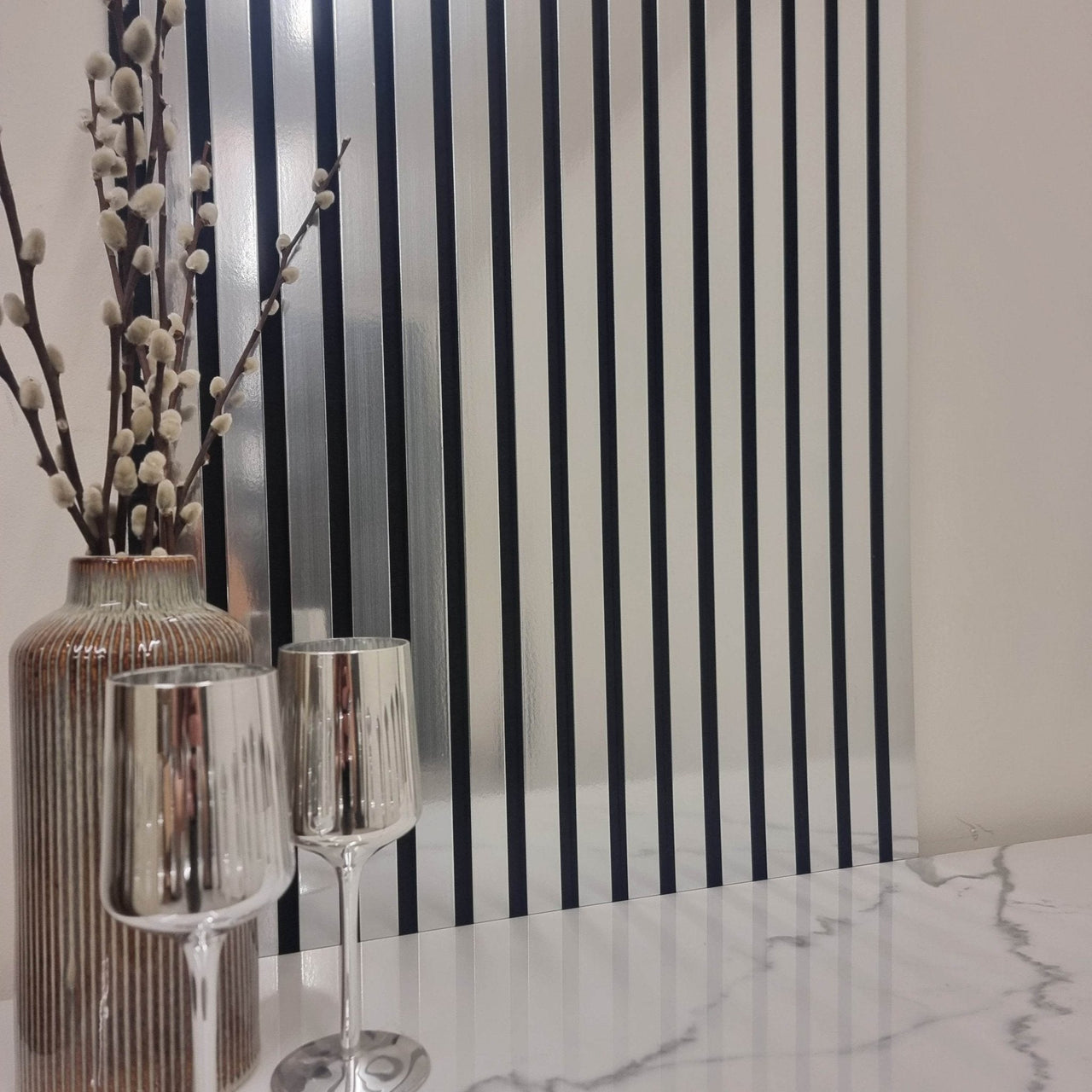 Luxury Acoustic Wood Slatted Wall Panels - 240cm Sound-Dampening MDF, Easy Install Design - UK Luxury Furniture
