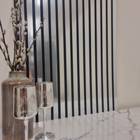 Luxury Acoustic Wood Slatted Wall Panels - 240cm Sound-Dampening MDF, Easy Install Design - UK Luxury Furniture