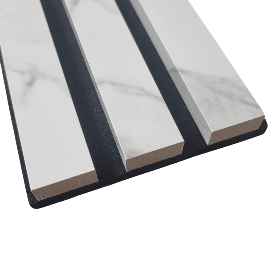 Detailed view of the Acoustic Wood Slatted Wall Panel by Furnish 365 Limited, showcasing the premium design and sound-dampening features, ideal for luxury furniture enthusiasts.