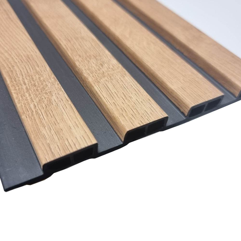WPC Wood Effect Slatted Wall Panels - Smartshopper-uk